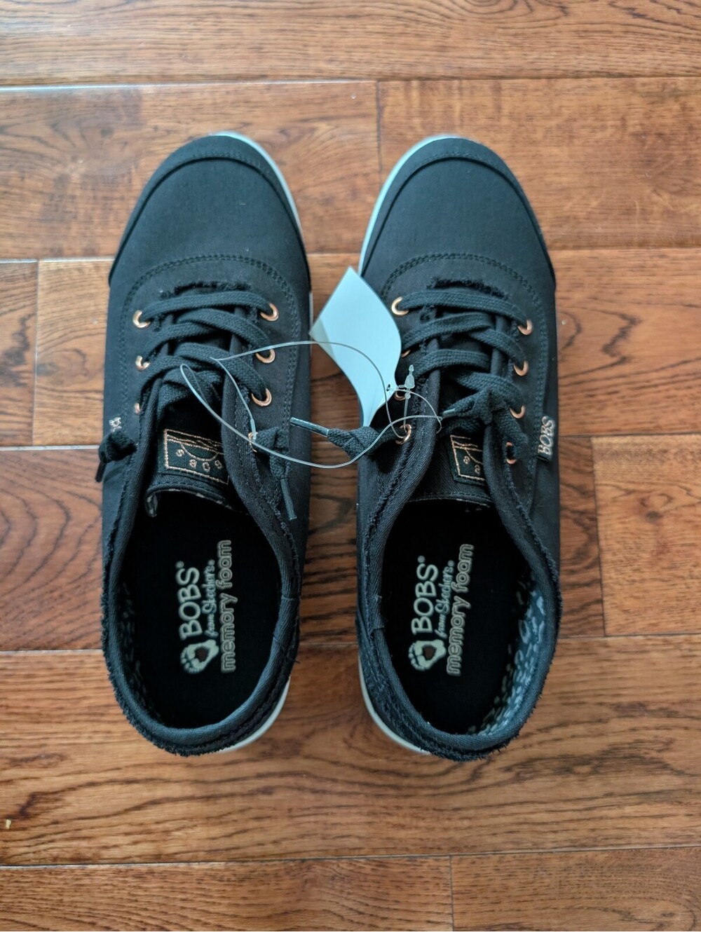 Skechers Bob's B Cute Casual Sneaker Machine Washable Canvas Tied-off Laces 10